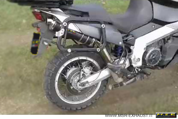 DOUBLE MUFFLER EXHAUST APPROVED MSR MOTORCYCLE A ...